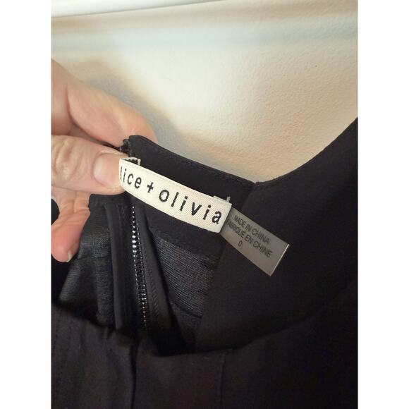 ALICE & OLIVIA Diana High Low Black Dress Sz 0 NEW $489 - Picture 6 of 16